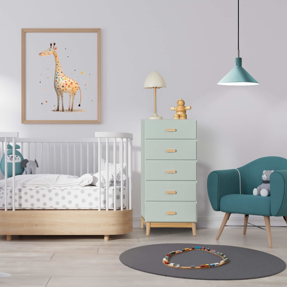 Commode pour enfants avec 5 tiroirs vert - Maisons du Monde