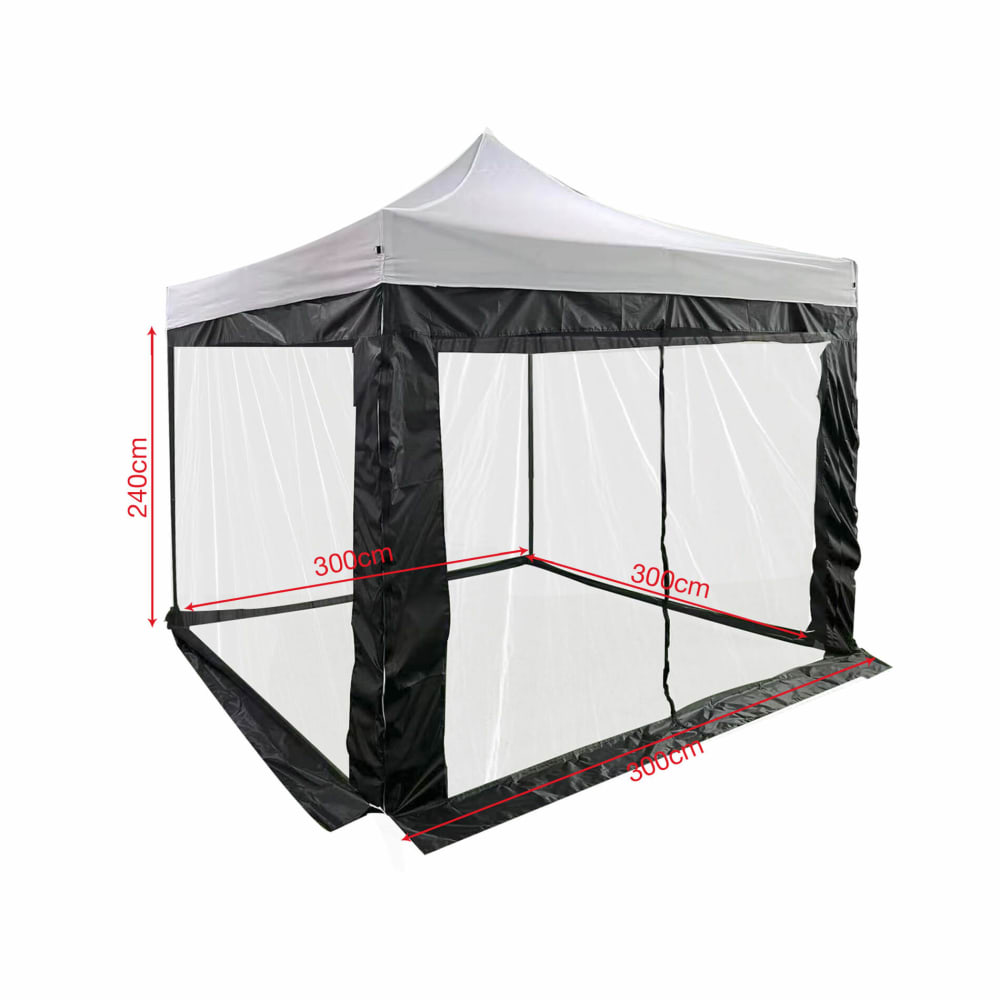 Moustiquaire noire en polyester pour gazebo 3x3 - Maisons du Monde