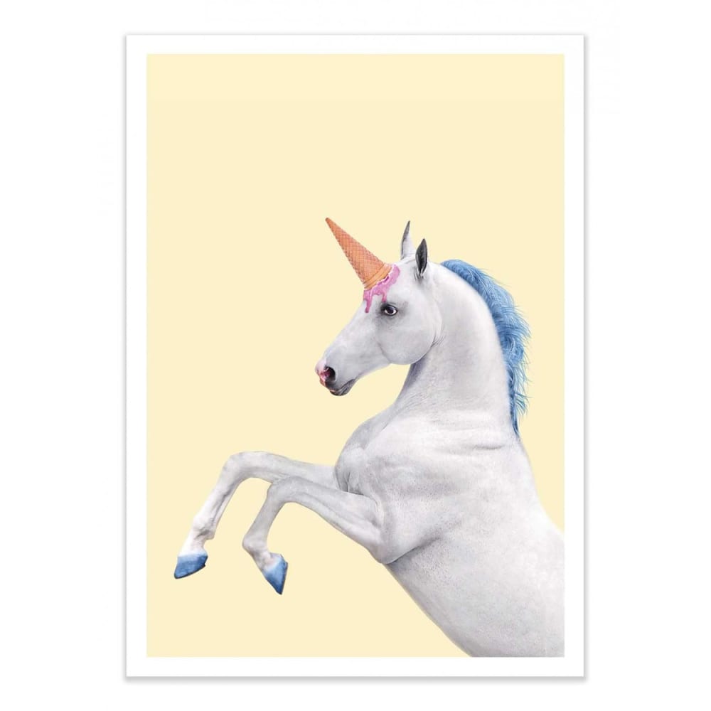 Affiche 30x40 cm - Unicorne - Paul Fuentes