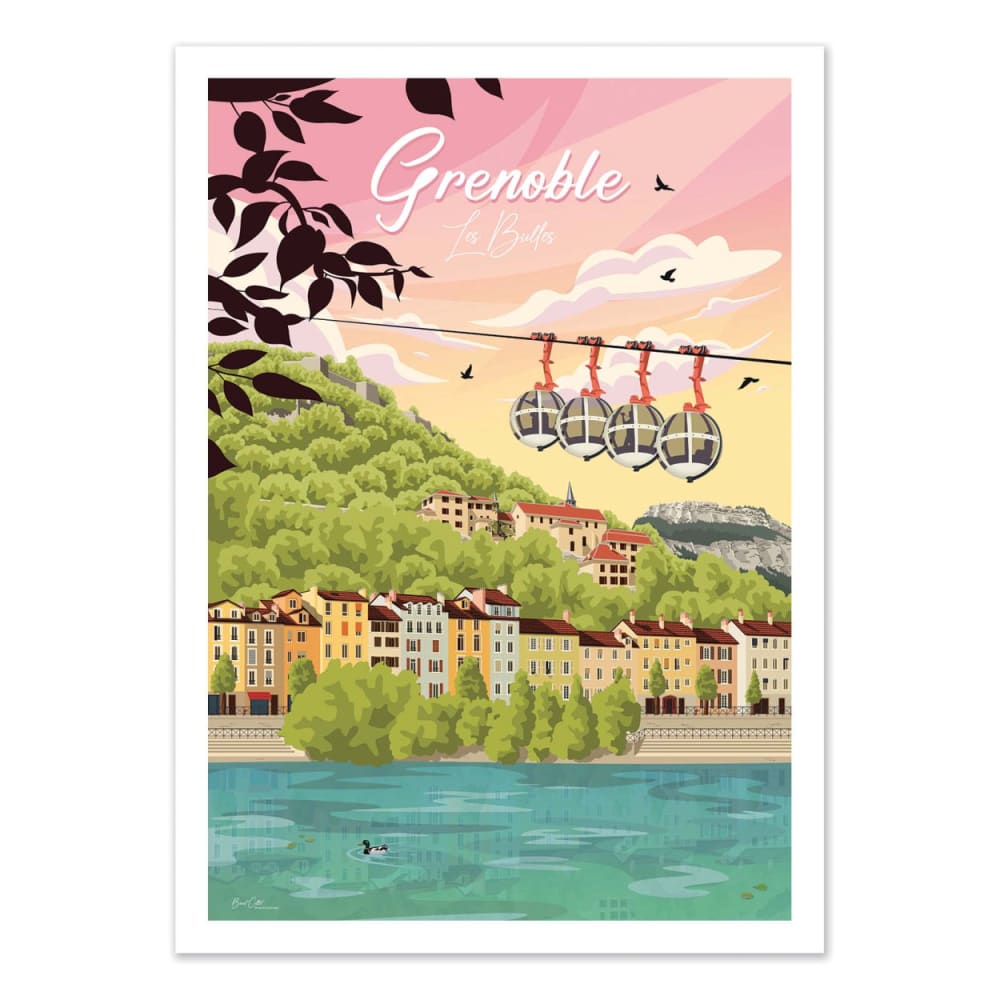 Affiche 30x40 cm - Grenoble Les Bulles - Benoit Collet — Beyit