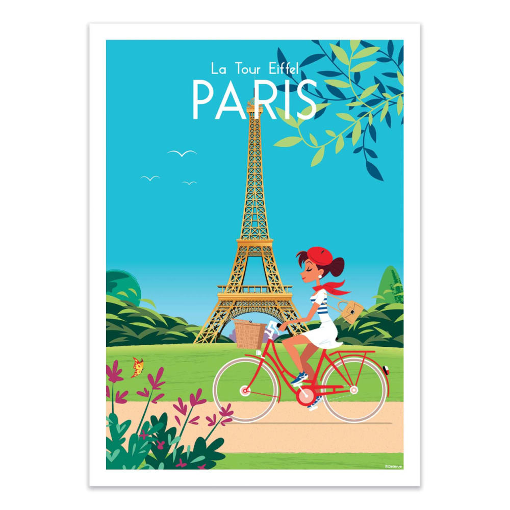 Affiche 30x40 cm - Paris la tour Eiffel - Raphael Delerue — Beyit