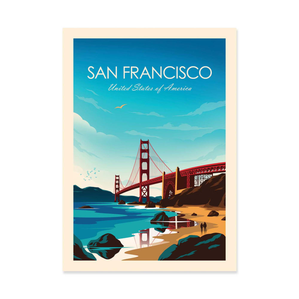 Affiche 30x40 cm - San Francisco - Studio Inception — Beyit