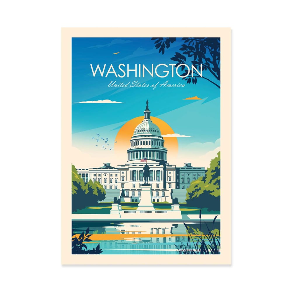 Affiche 30x40 cm - Washington - Studio Inception — Beyit