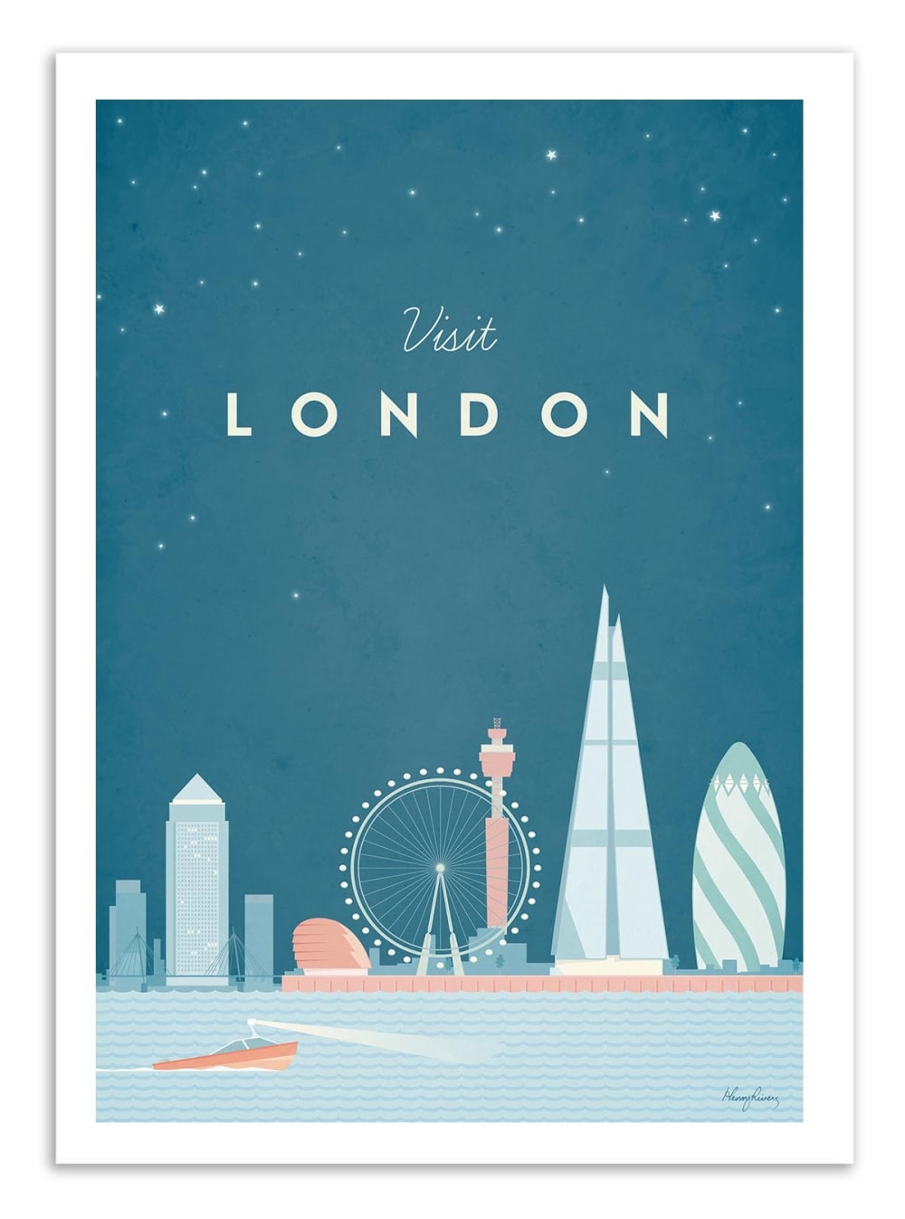 Affiche 30x40 cm - Visit London - Henry Rivers — Beyit