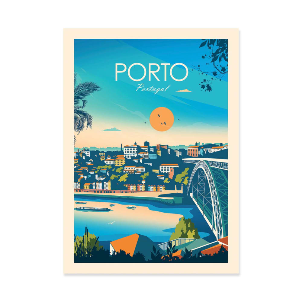 PORTO PORTUGAL - STUDIO INCEPTION - Affiche d'art 50 x 70 cm — Beyit