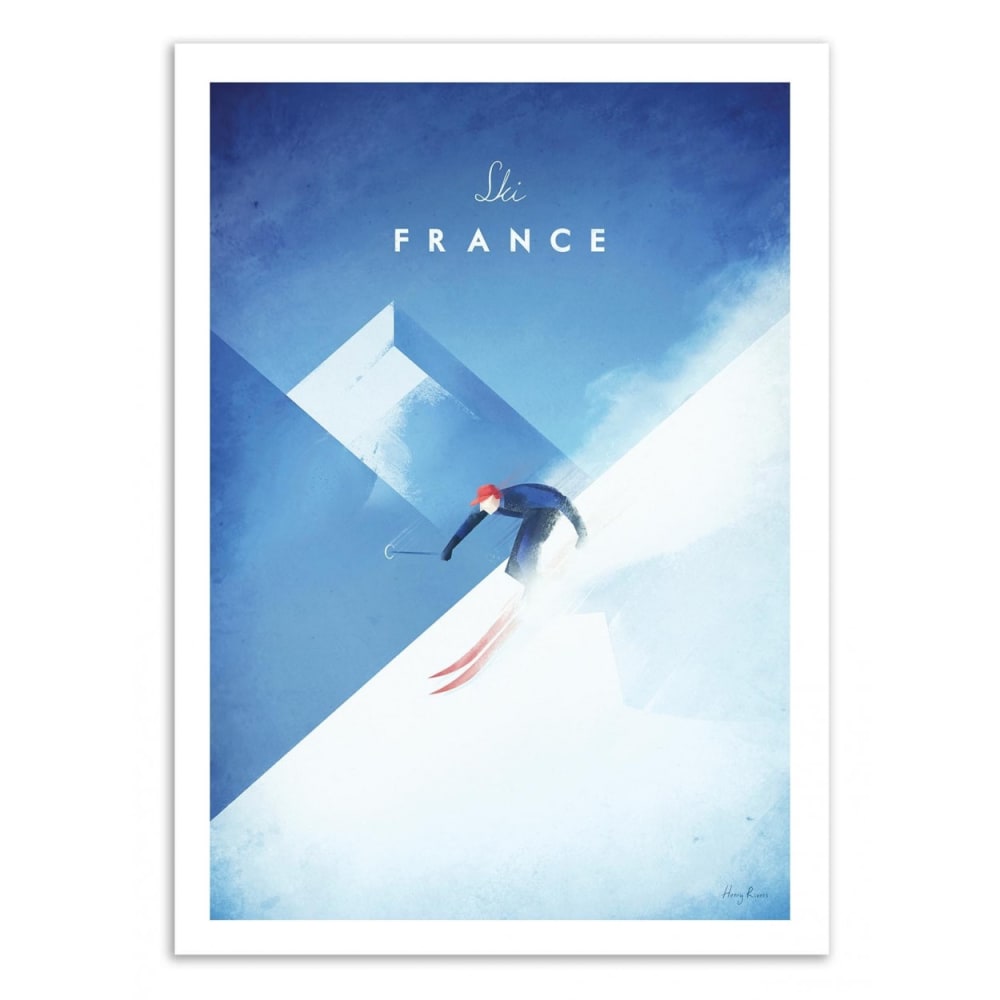 Affiche 50x70 cm - Ski France - Henry Rivers — Beyit