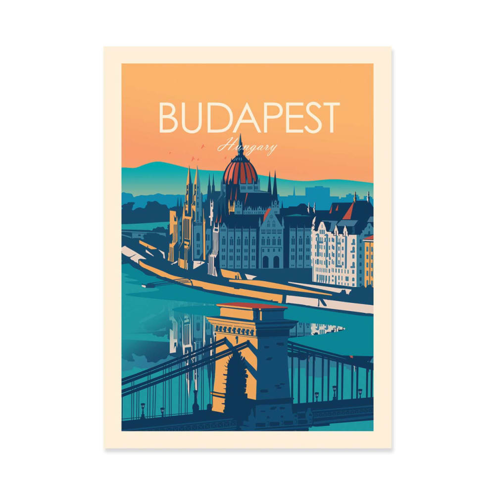 Affiche 30x40 cm - Budapest Hungary - Studio Inception — Beyit