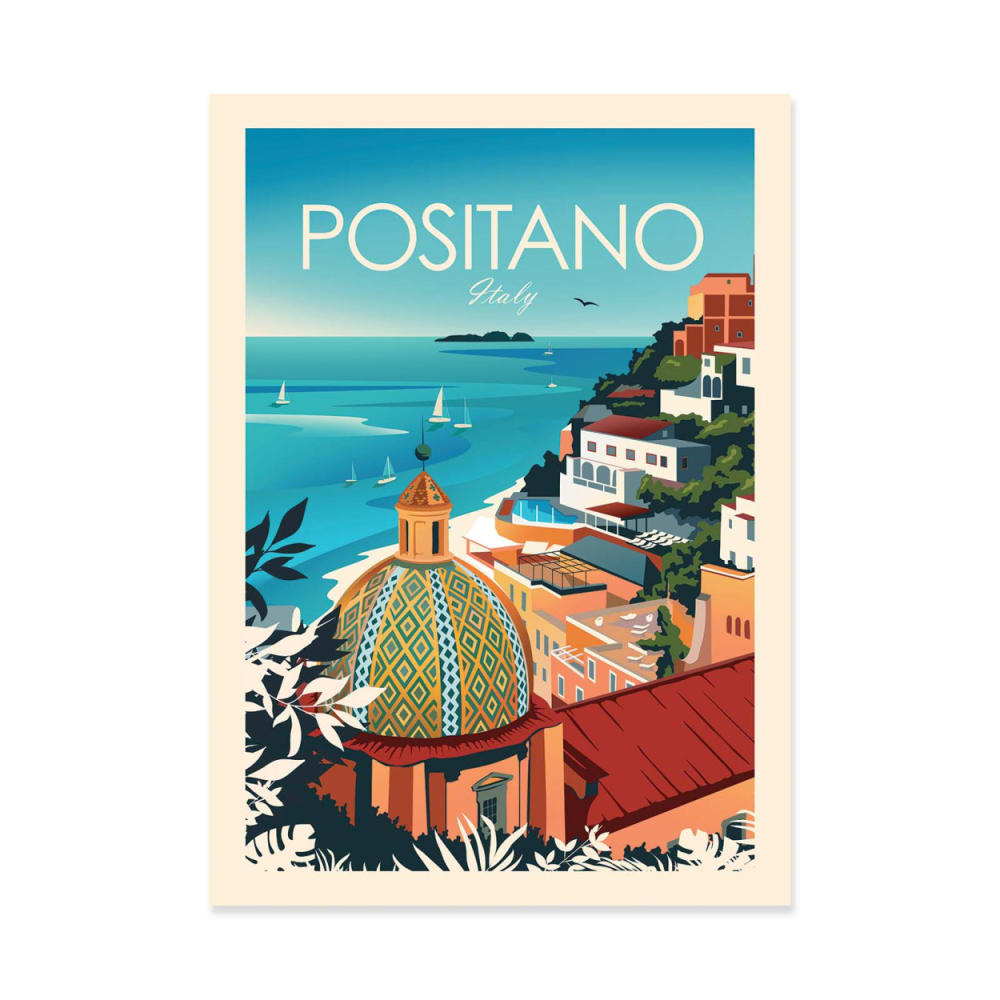 Affiche 30x40 cm - Positano Italy - Studio Inception — Beyit