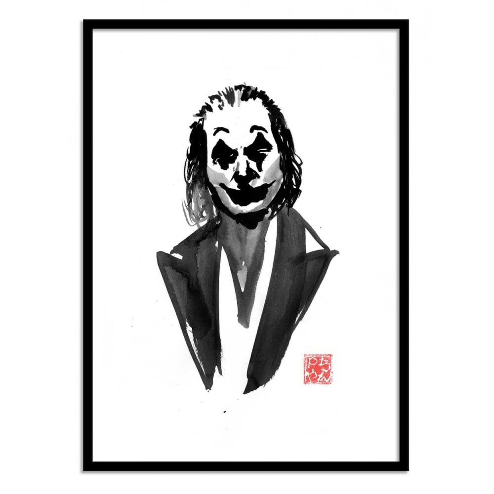 Affiche 50x70 cm et cadre noir - Joker - Pechane Sumie