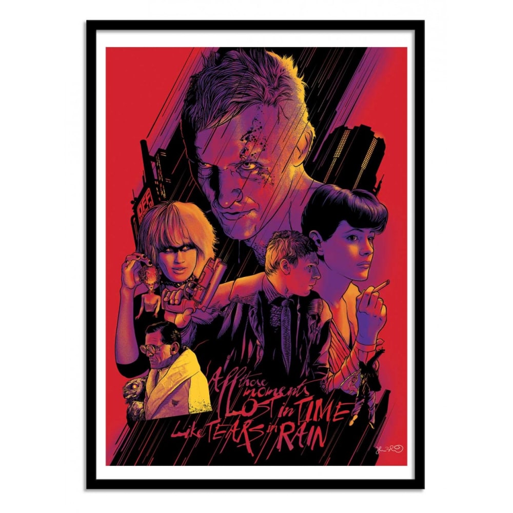 Affiche 30x40 cm et cadre noir - Blade Runner -  Joshua Budich