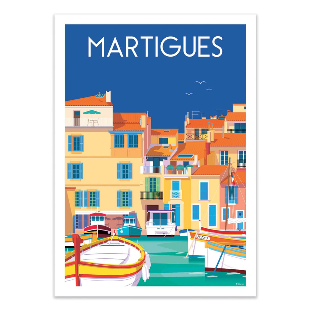 MARTIGUES - RAPHAEL DELERUE - Affiche d'art 50 x 70 cm — Beyit