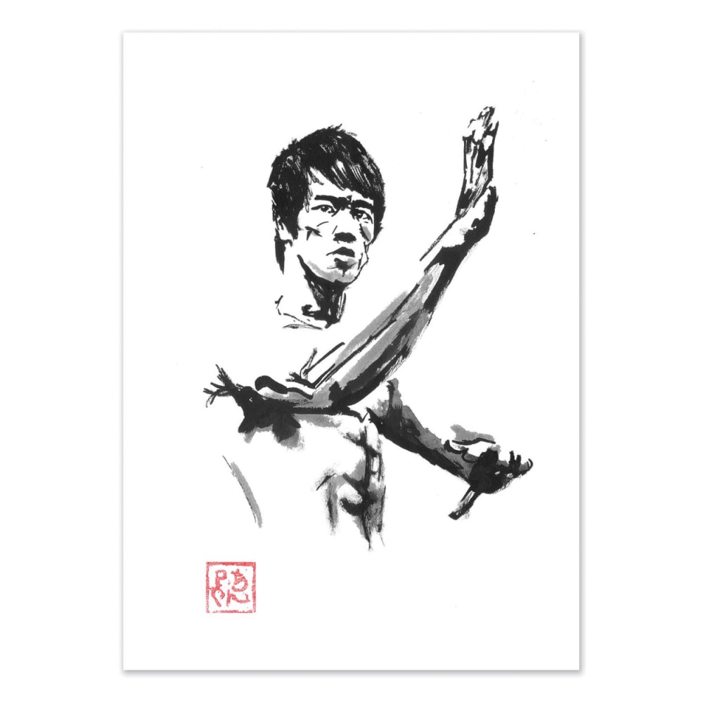 Affiche 30x40 cm - Bruce Lee - Pechane Sumie — Beyit
