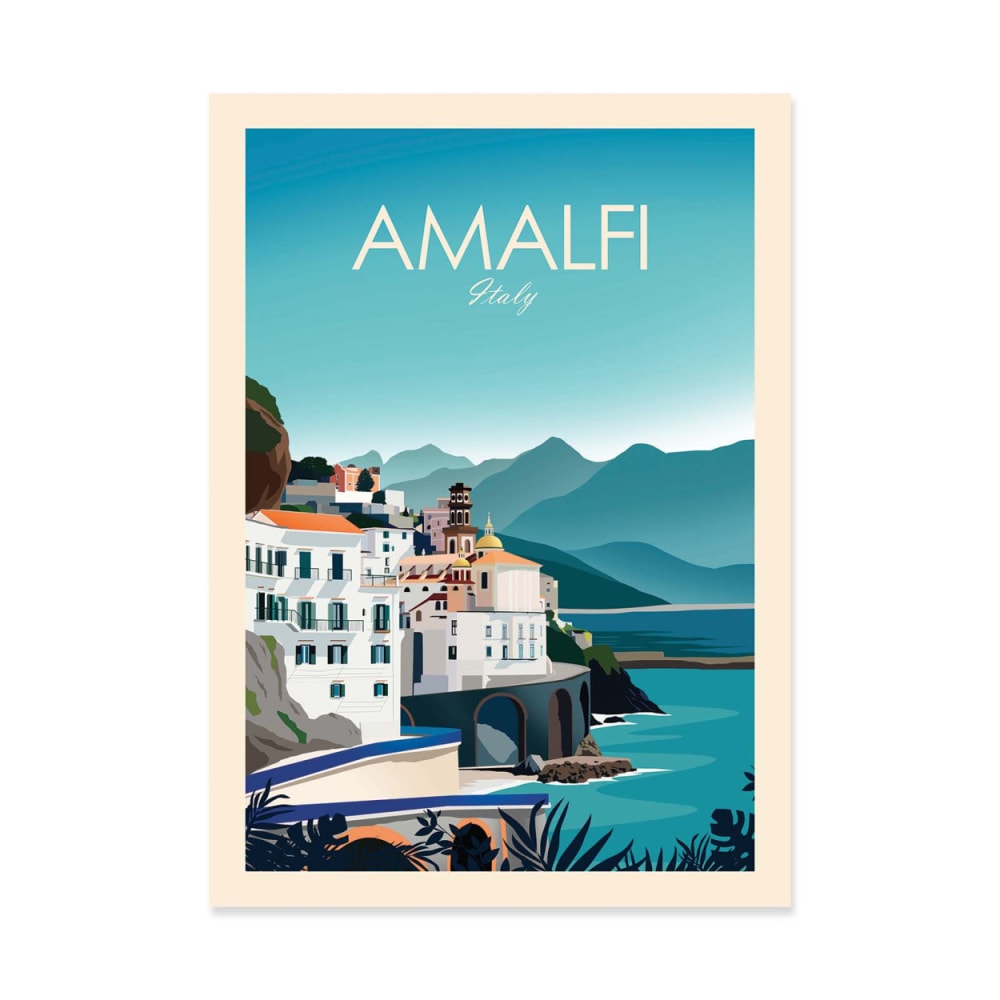 Affiche 30x40 cm - Amalfi Italy - Studio Inception — Beyit