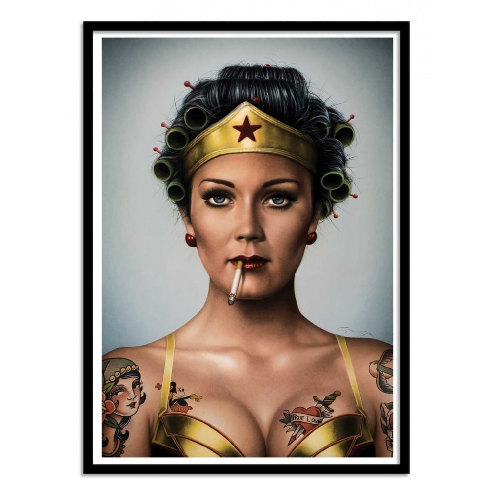 Affiche 50x70 cm et cadre noir - Girl Power - Alexandre Granger
