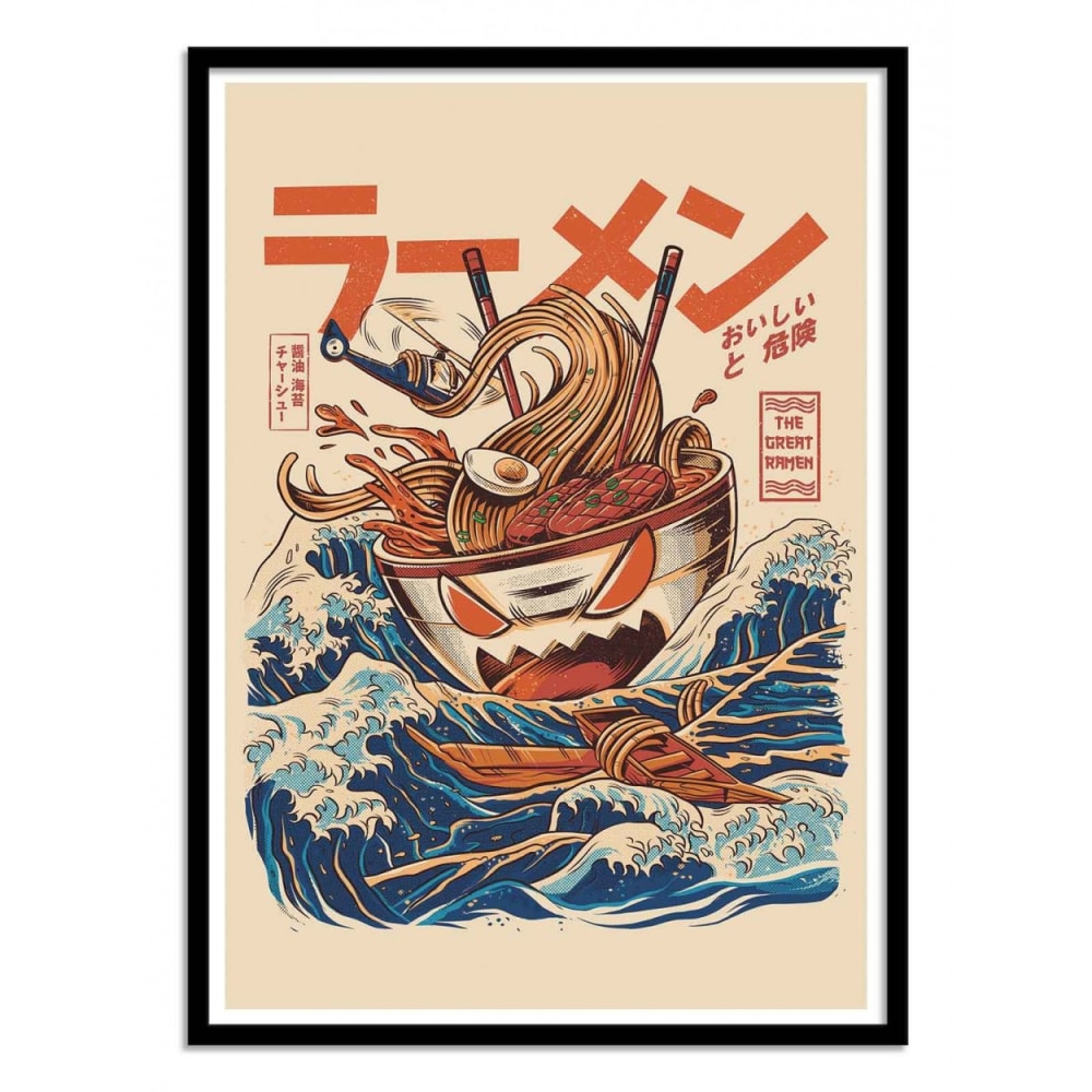 Affiche 50x70 cm - Great Ramen off Kanagawa - Ilustrata - Maisons du Monde