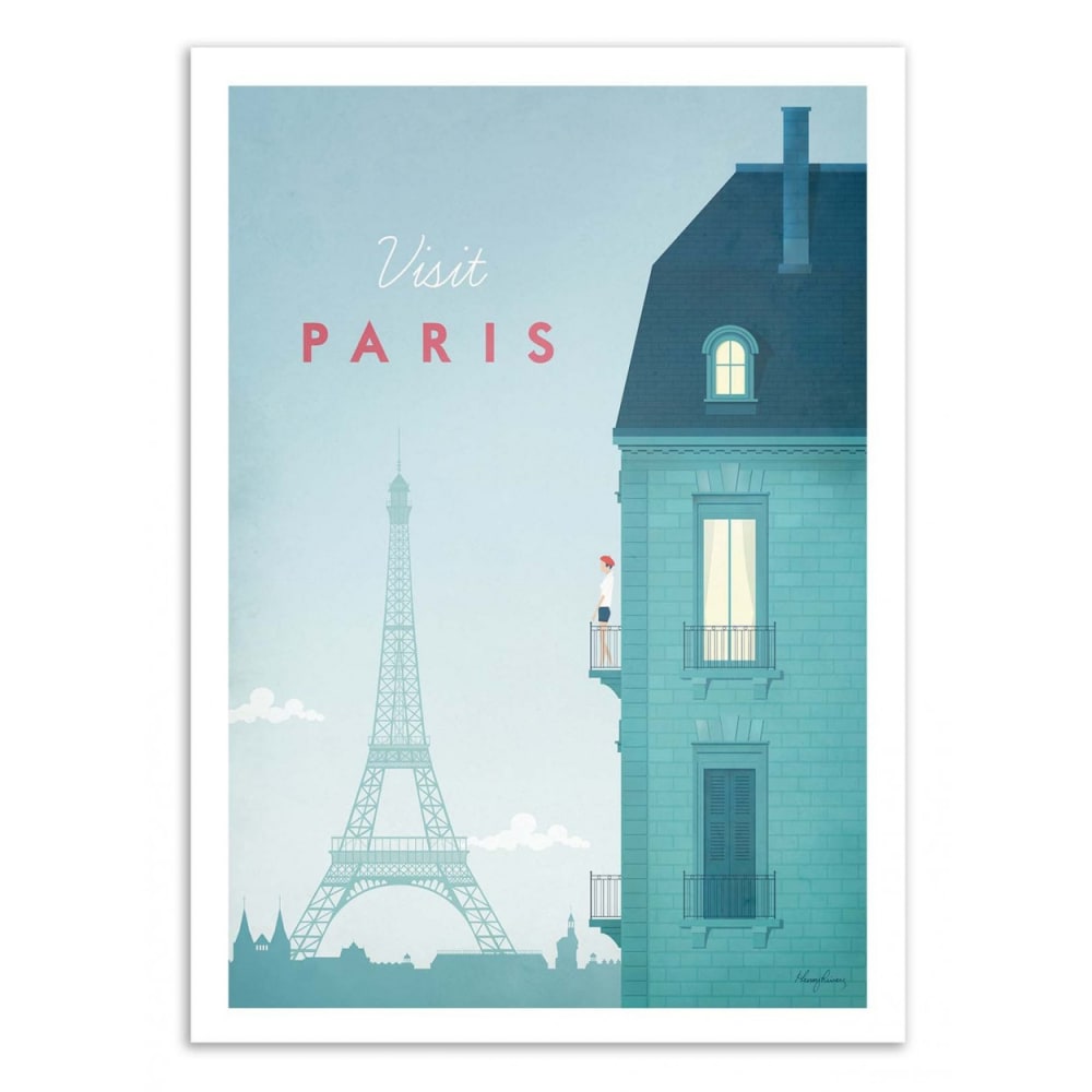 Affiche 50x70 cm - Visit Paris - Henry Rivers