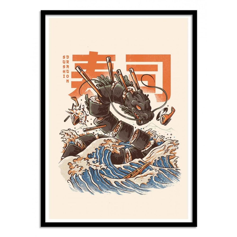 Affiche 50x70 cm - Great Sushi Dragon - Ilustrata - Maisons du Monde