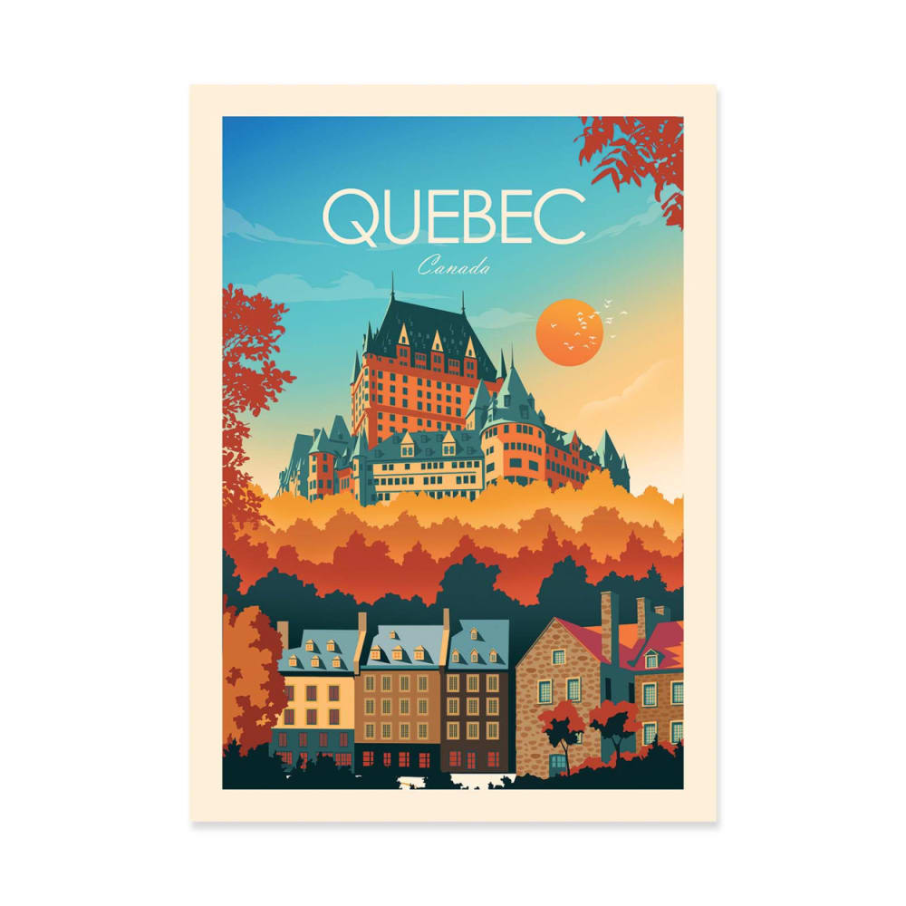 QUEBEC CANADA - STUDIO INCEPTION - Affiche d'art 50 x 70 cm