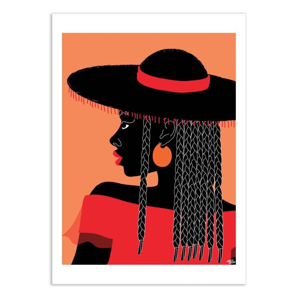 Wall Editions HAUT EN COULEURS V6 - AURÉLIA DURAND - Affiche d'art 50 x 70 cm style contemporain Rouge Papier