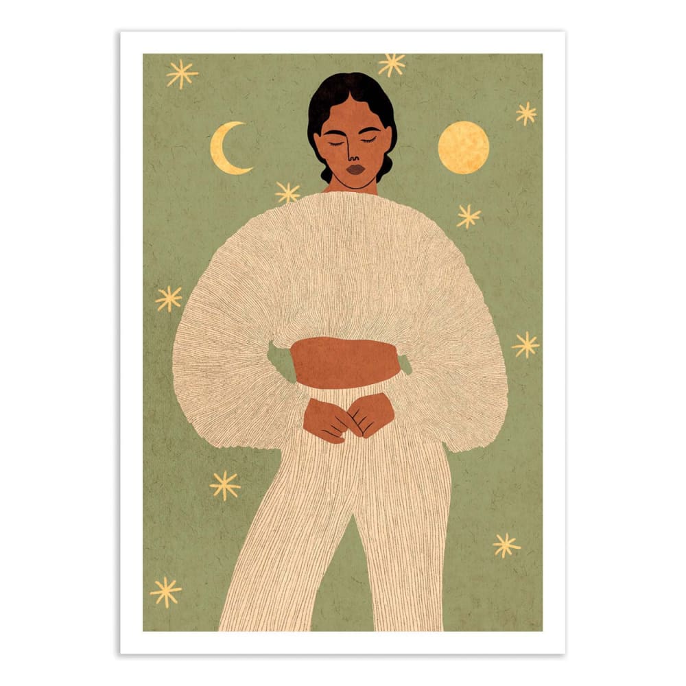 Affiche 30x40 cm - Stars and moon - Lemon Fee