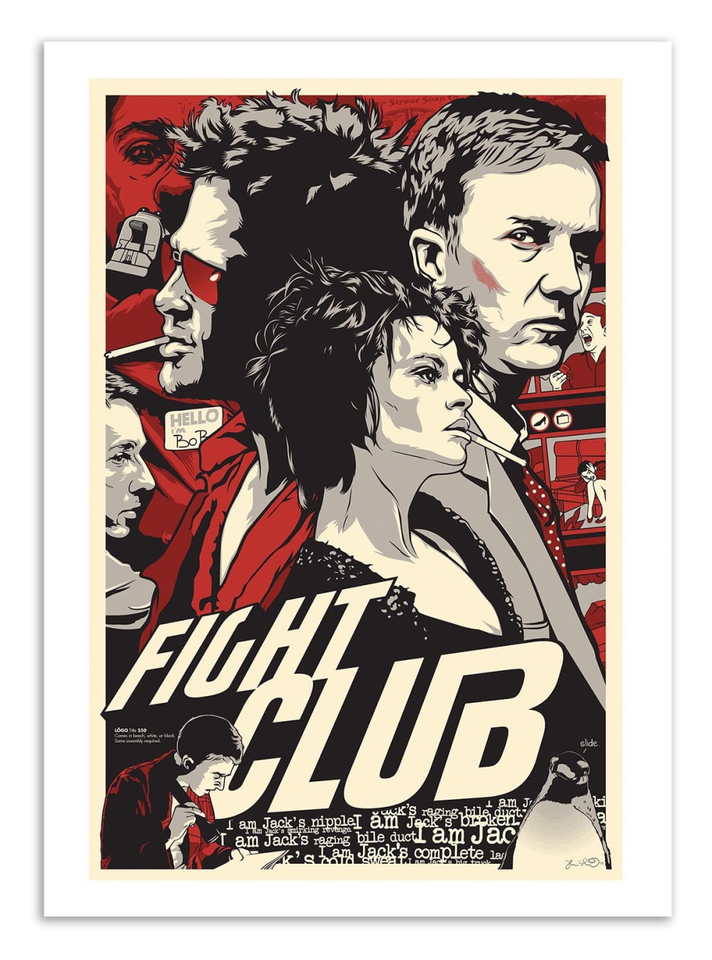 Affiche 30x40 cm - Fight Club - Joshua Budich