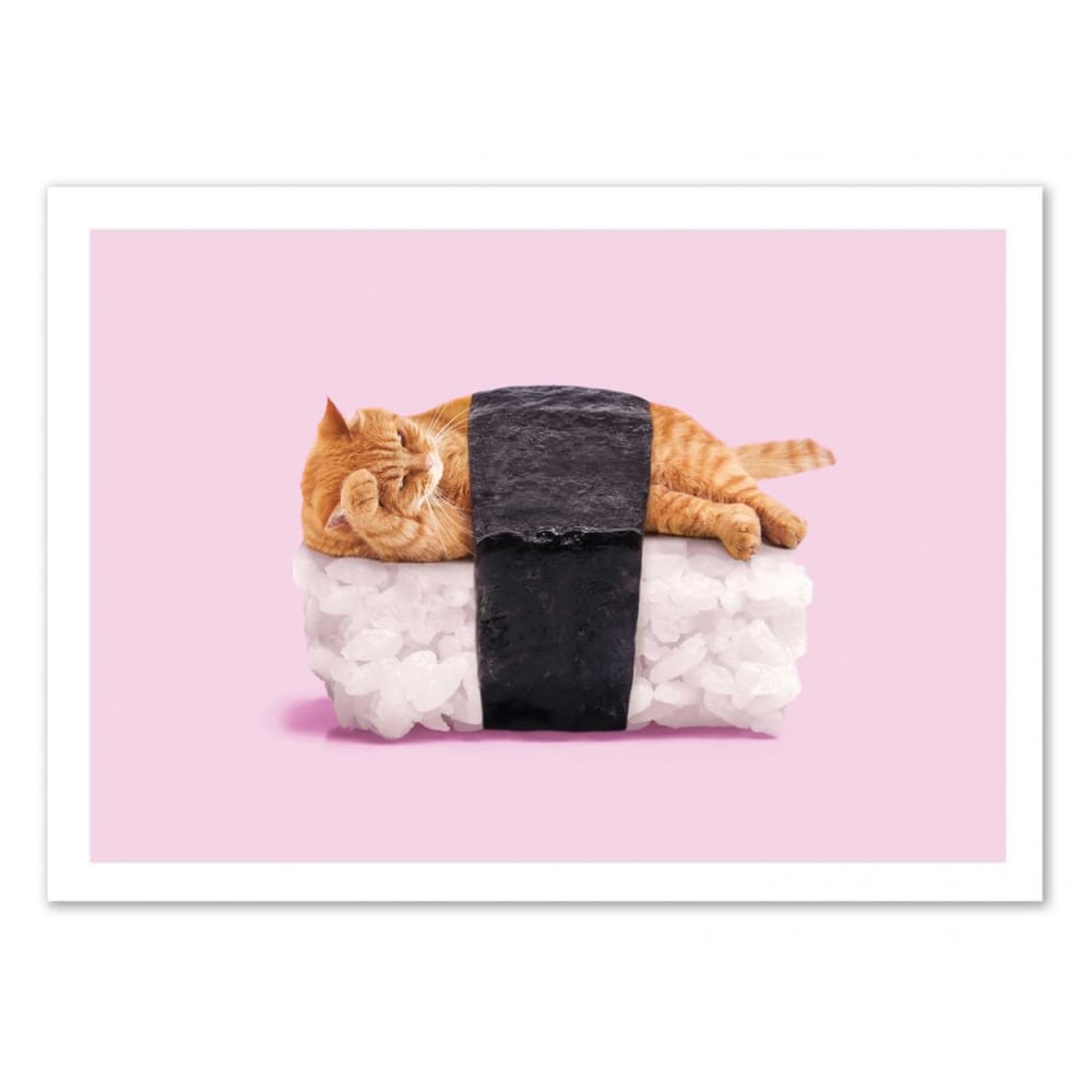 Affiche 30x40 cm - Sushi Cat - Paul Fuentes