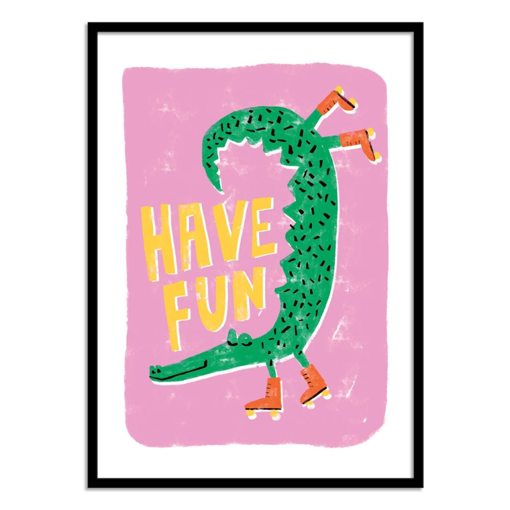 Affiche 50x70 cm - Krokodil have fun - Maja Tomljanovic - Maisons du Monde