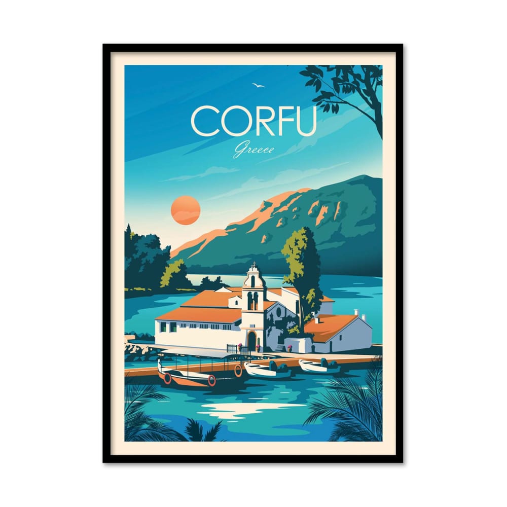 Affiche 50x70 cm - Corfu Greece - Studio Inception - Maisons du Monde