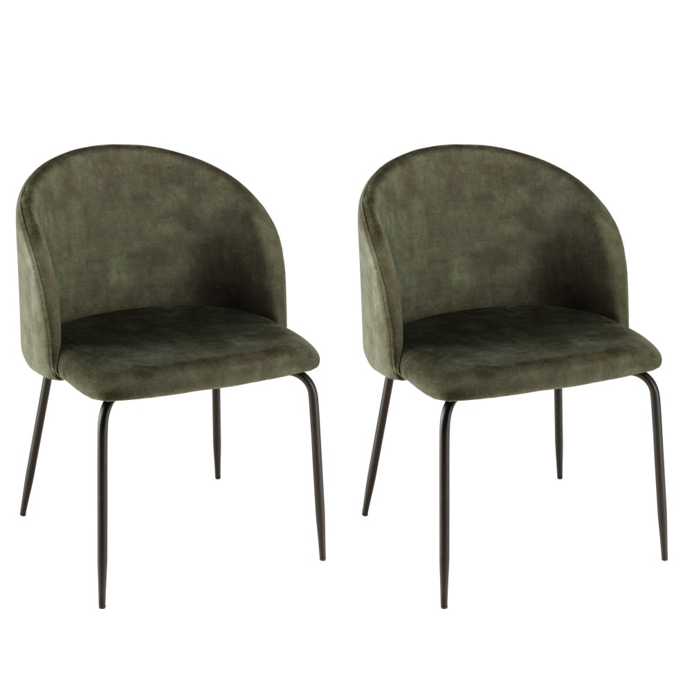 Lot de 2 chaises velours