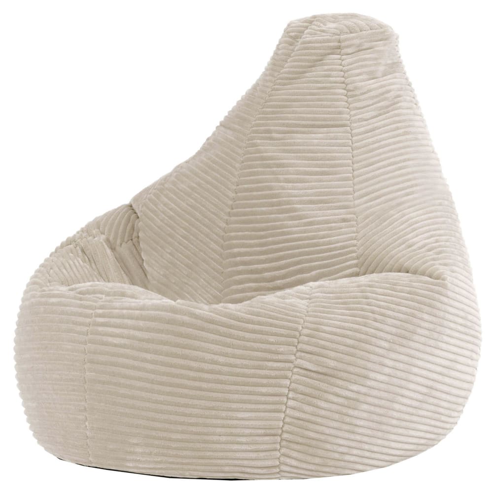 Icon Sitzsack für Kinder aus Cord mit hoher Rückenlehne, Beige style classic chic BEIGE SAMT Kinder