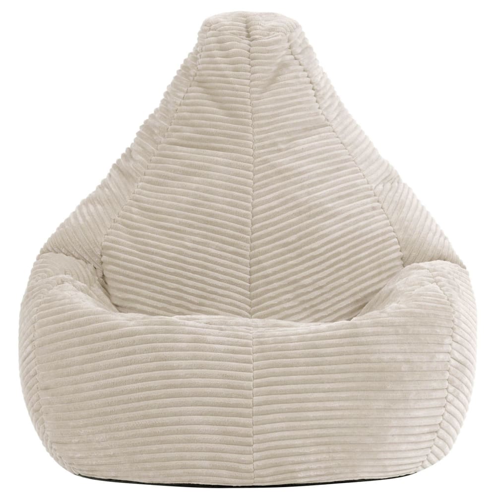 Pouf poire enfant à dossier haut velours côtelé beige galet (Icon) - Image 2