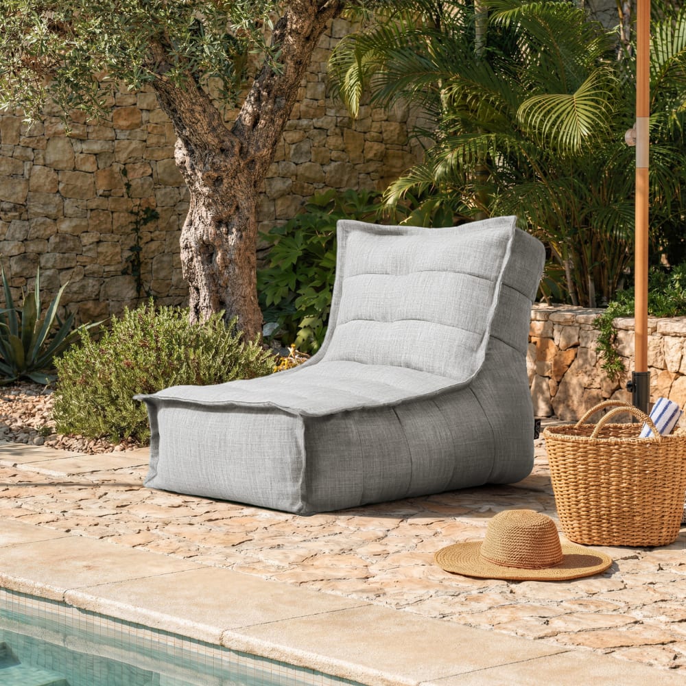 Pouf chauffeuse d'extérieur gris - Maisons du Monde
