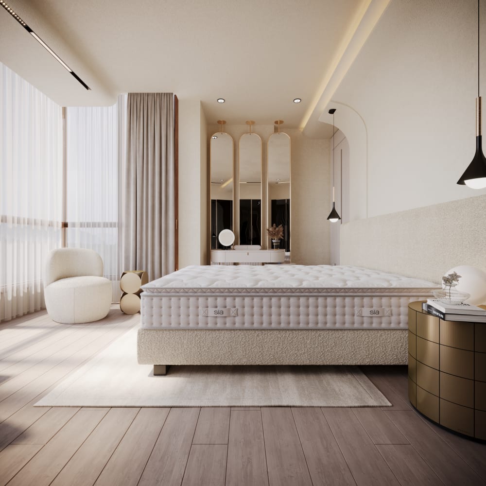 Matelas en mousse mémoire de forme. Latex & ressorts ensachés blanc - Maisons du Monde