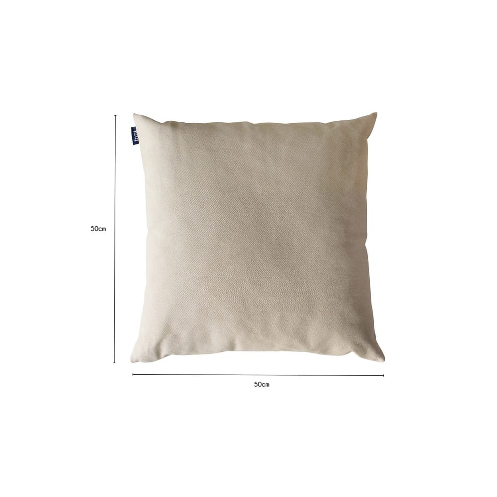 Coussin en coton recyclé ivoire 50 x 50 cm - Maisons du Monde
