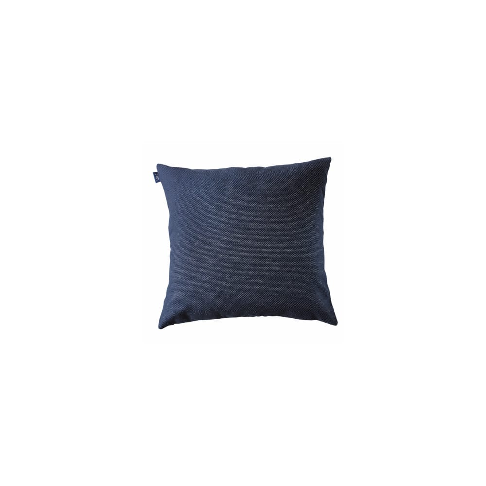 Kissen aus recycelter Baumwolle in Navyblau, Weiß und Tangerine -