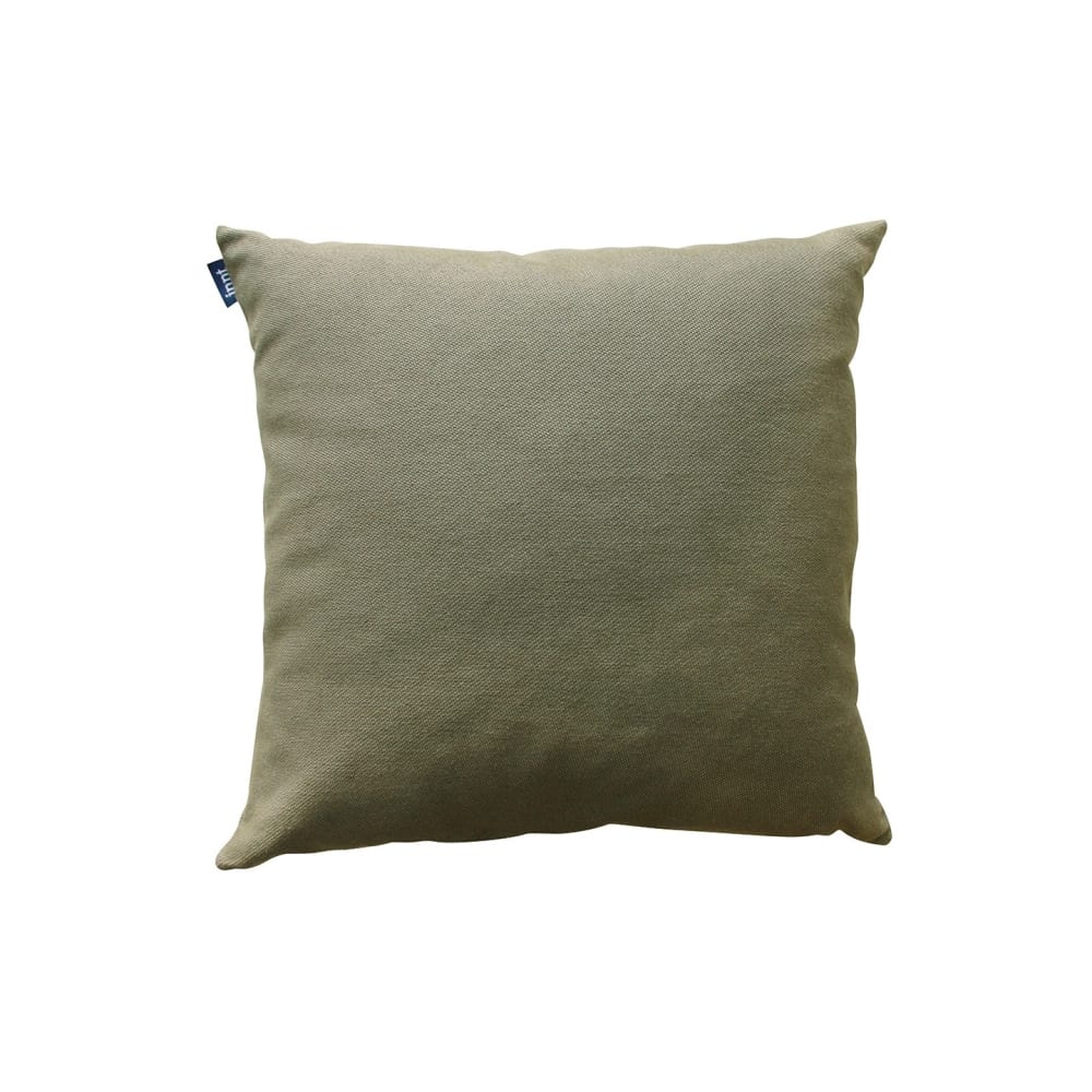 Coussin en coton recyclé kaki 50 x 50 cm