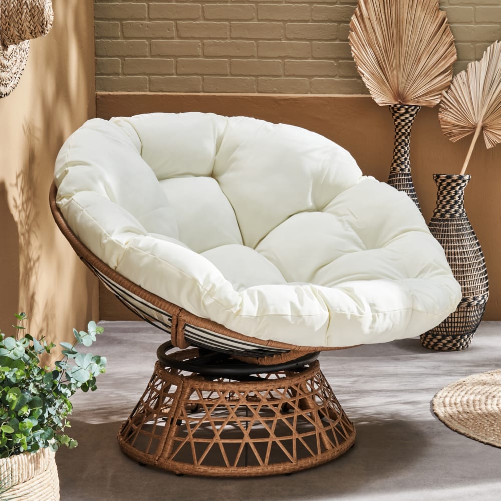 Fauteuil papasan polyrotin rotatif outdoor/indoor
