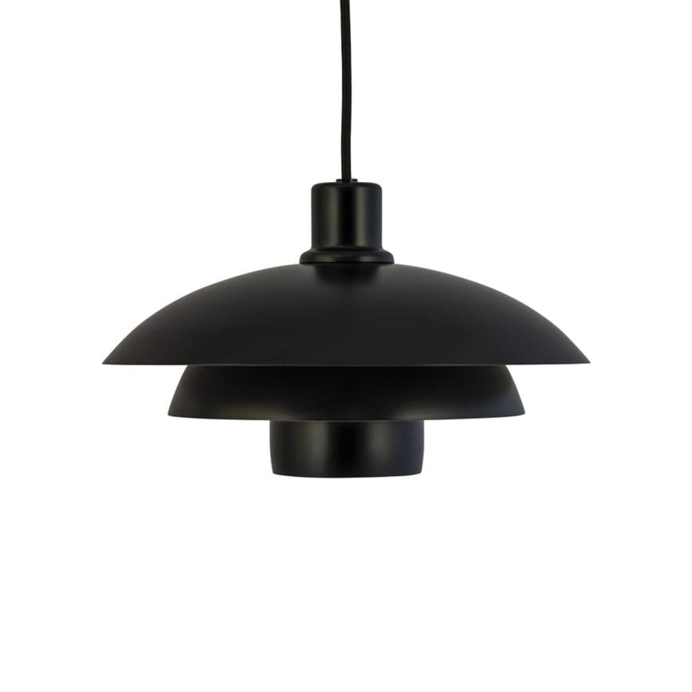 Dyberg Larsen Pendelleuchte aus Metall h 18 cm d 30 cm, schwarz style modern - Metall