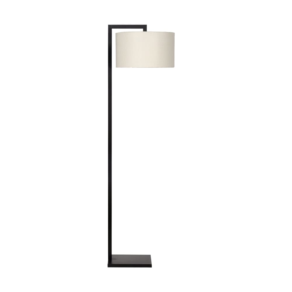 Lampadaire avec abat-jour en lin, noir, 158 cm — vue 4