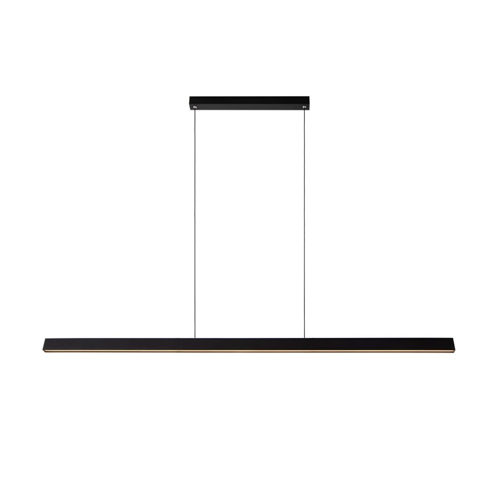 Atmooz Lampe suspendue en métal, noire, rectangulaire, 150cm