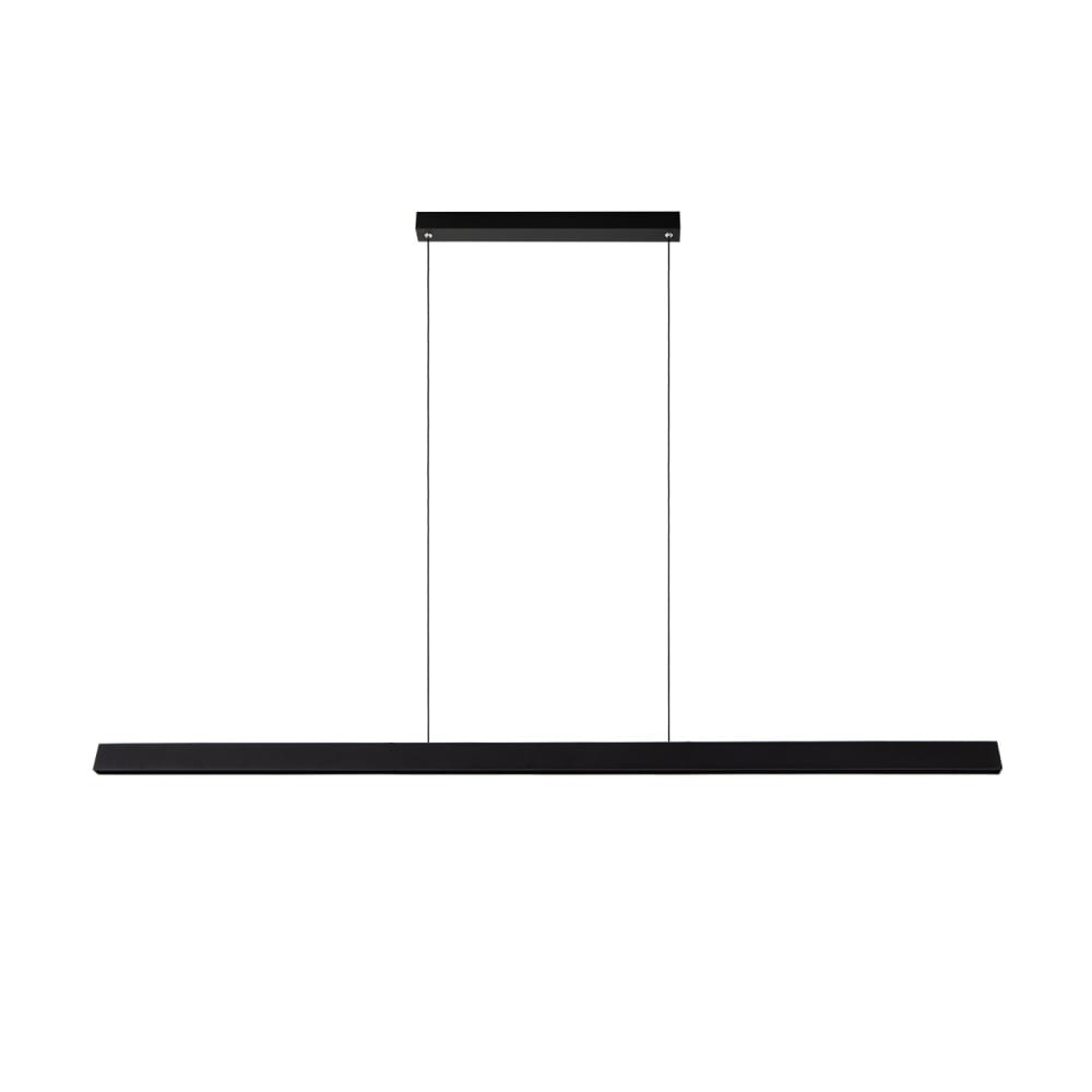 Lampe suspendue en métal, noire, rectangulaire, 150cm - Maisons du Monde