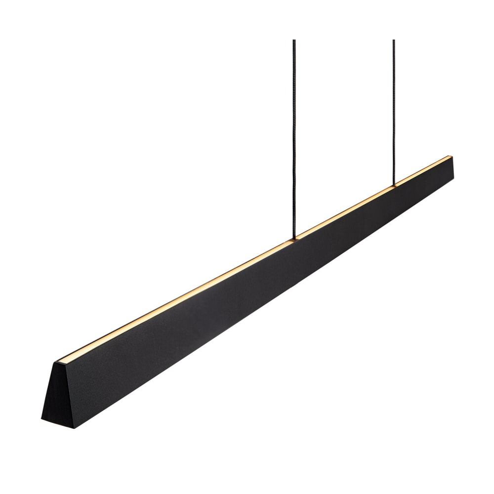 Lampe suspendue en métal, noire, rectangulaire, 150cm — vue 4
