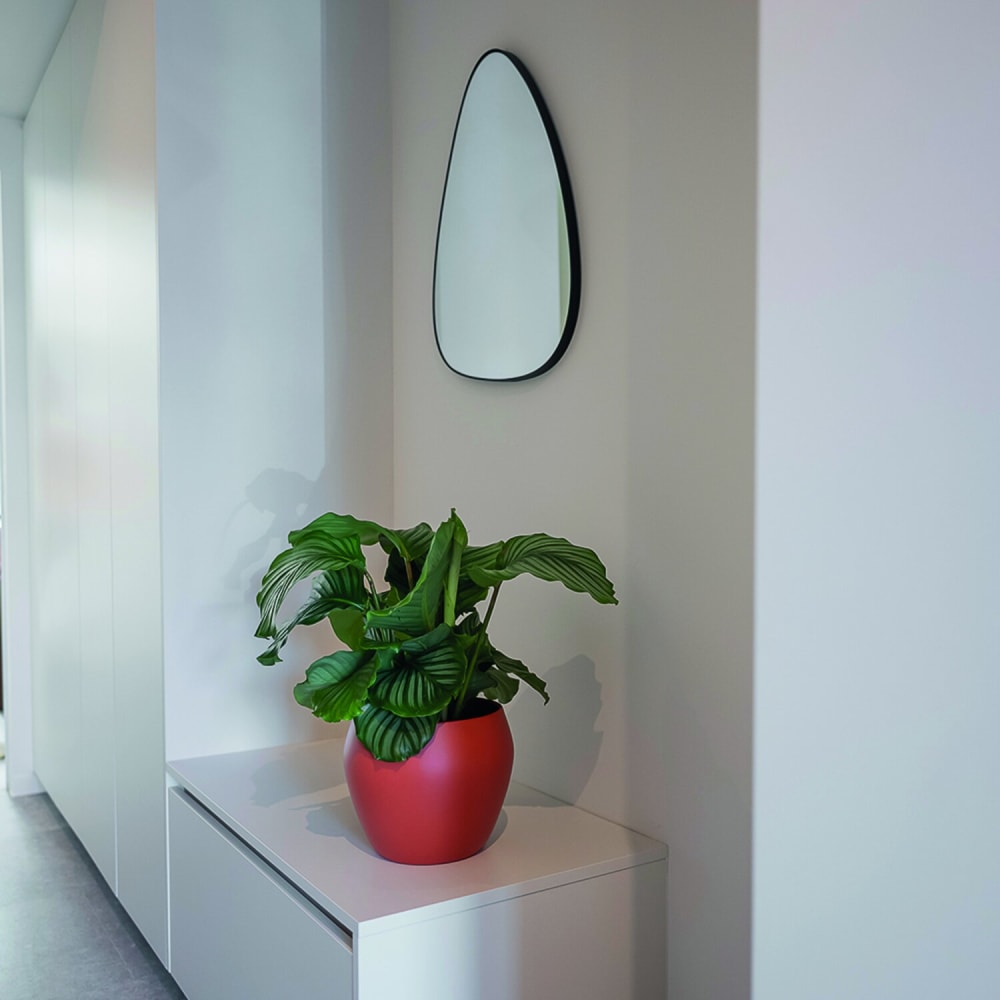 Miroir, en forme d'œuf, noir, taille l - Maisons du Monde