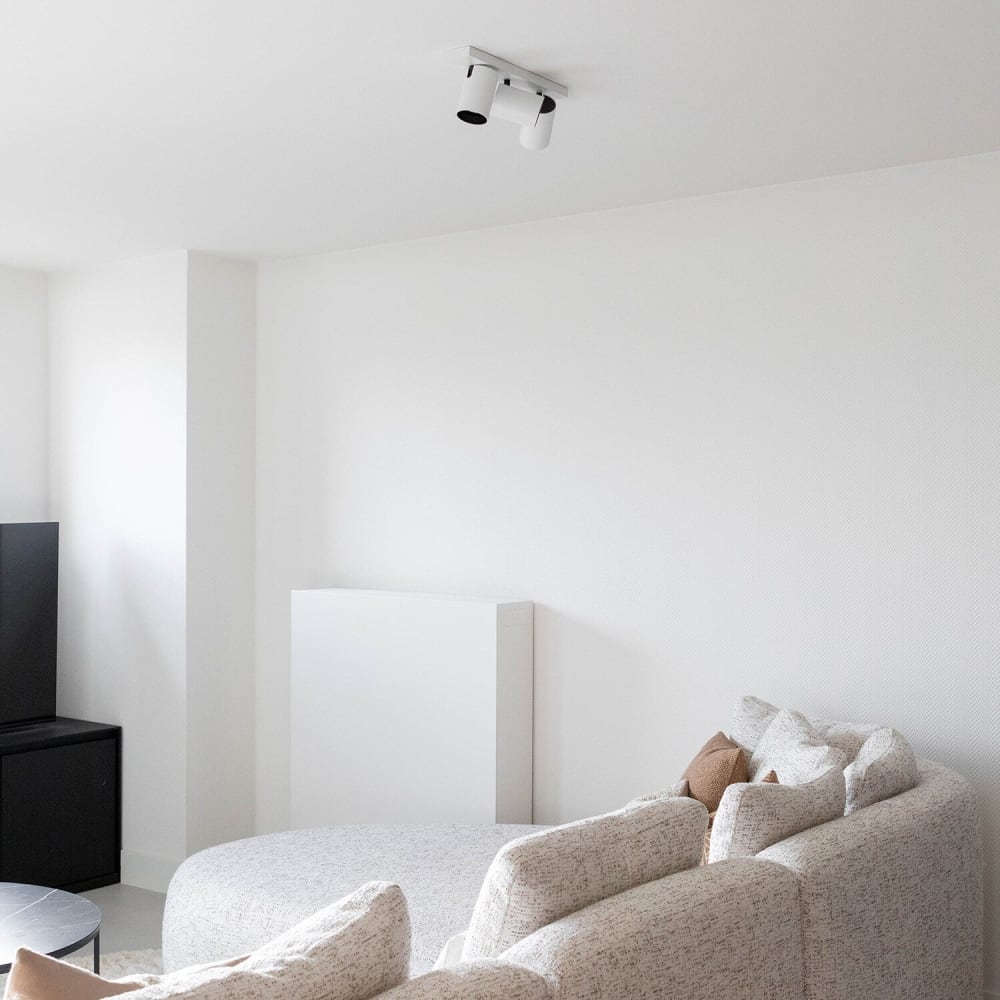Spot de plafond à 3 lumières en métal, blanc, 42 cm — vue 3
