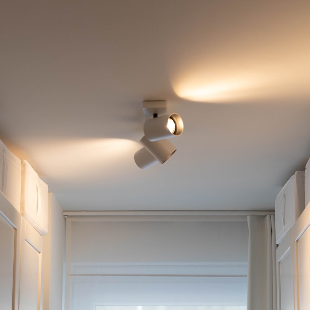 Spot de plafond à 3 lumières en métal, blanc, 42 cm — vue 4