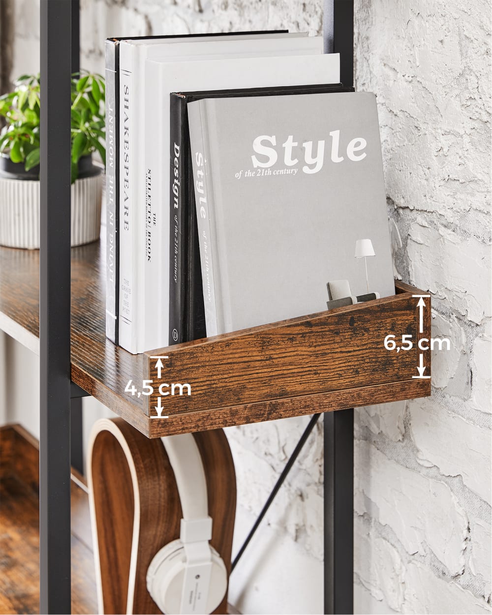 Étagère de rangement de rangement style moderne marron et noir - Maisons du Monde