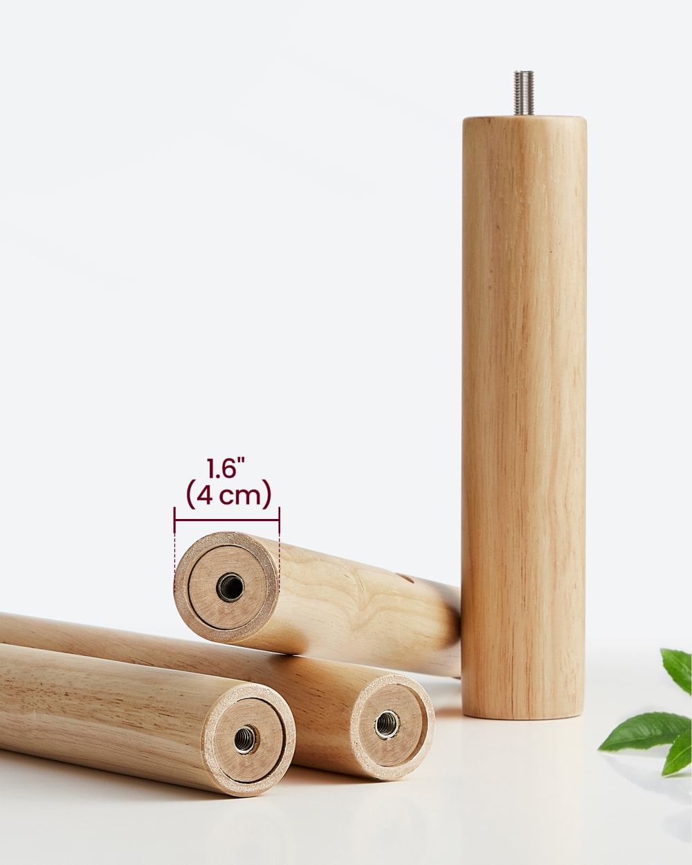 Portemanteau en bois avec 8 crochets bois d'hévéa beige naturel — vue 4