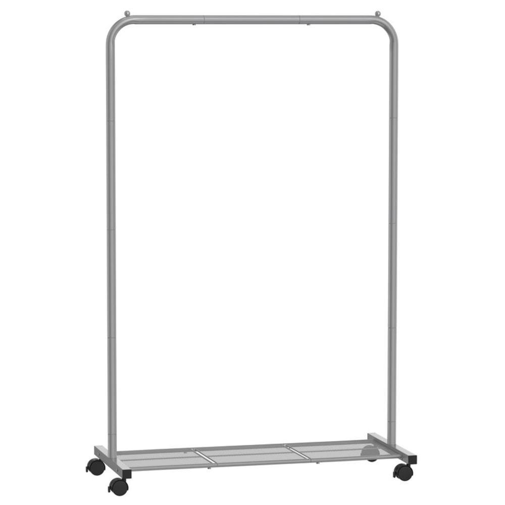 Portant à vêtements avec roulettes acier gris
