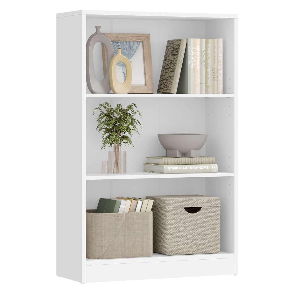 Étagère avec 3 niveaux pour bureau à domicile chambre salon blanc - Maisons du Monde