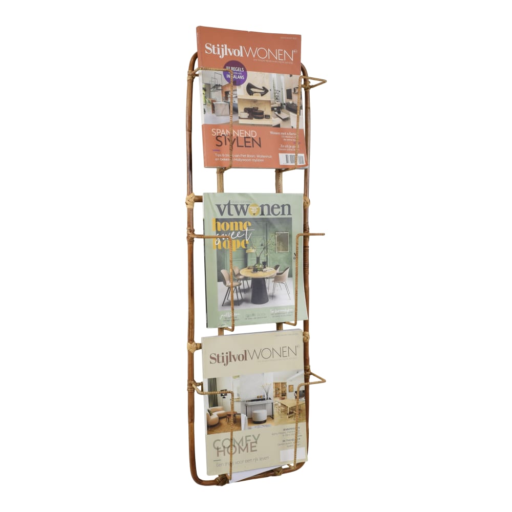 Zeitschriftenständer aus Bambus, 96x30x10 cm, Braun - Maisons Du